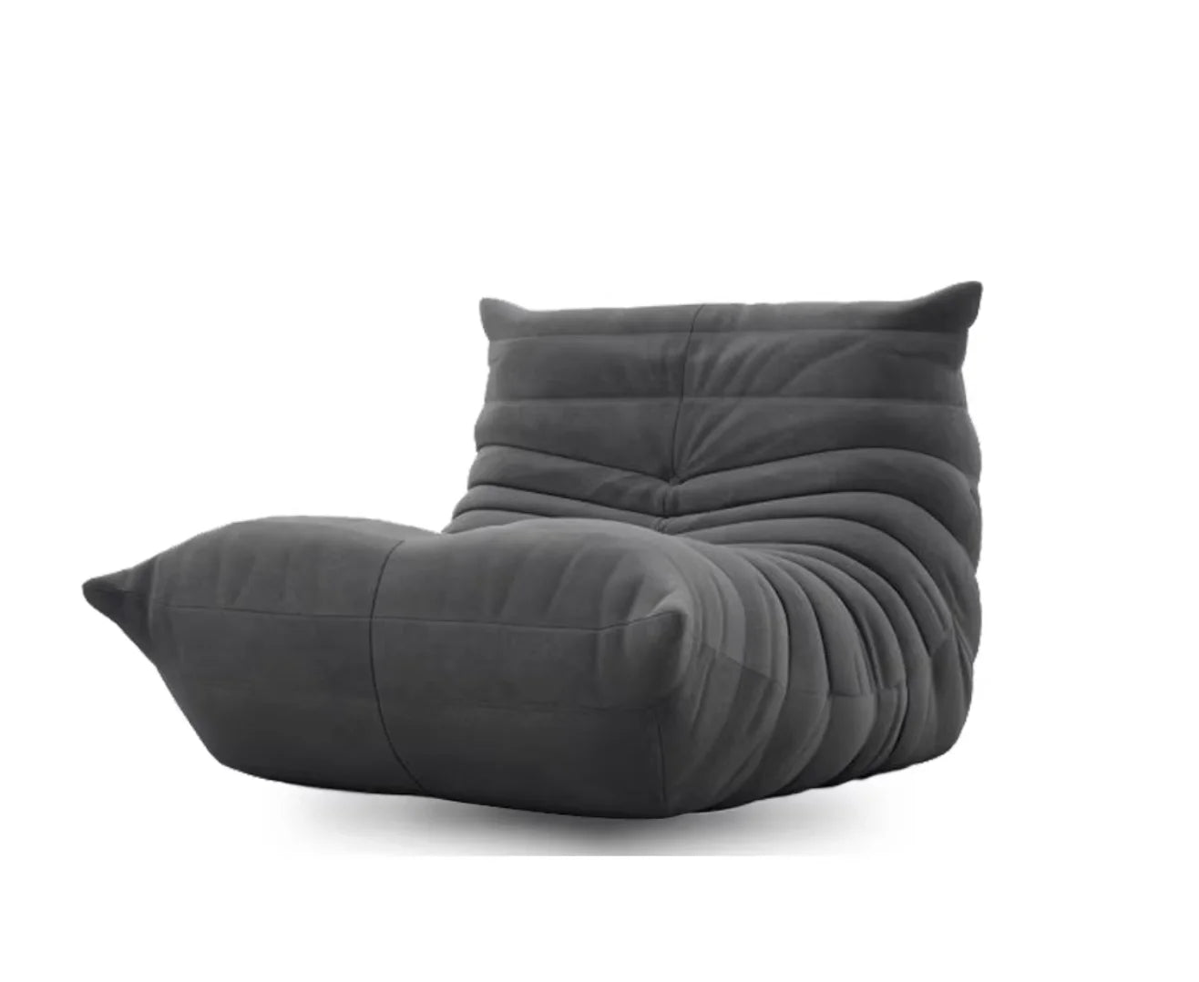 Leather lazy sofa Nordic single bedroom togo caterpillar balcony sofa chair casual leather art floor sofa