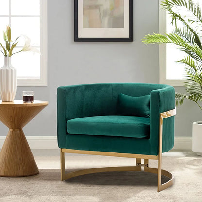 Luxury Living Room Chair Barrel Wide Arm Chair Club Single Leisure Accent Chair