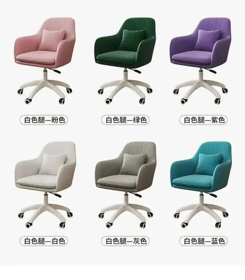 Modern pink Office Chairs for Office Furniture Comfortable Back Lift Swivel computer Chair Home Bedroom Leisure gaming chair K