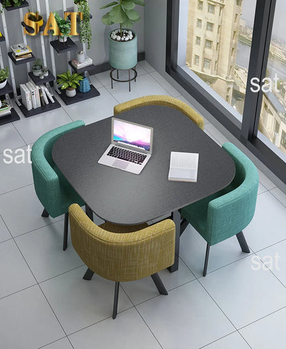 Wholesale Modern   Dining Table Sets 4 6 Chairs Dining Table Wooden Restaurant Cafe Chatting Table