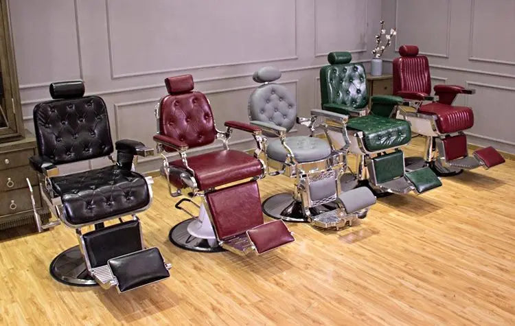 Barber Chair Retro Stylish Beauty Hairdressing King Style Armrest Hair Styling Classic Hydraulic Furniture Salon Barber Chair