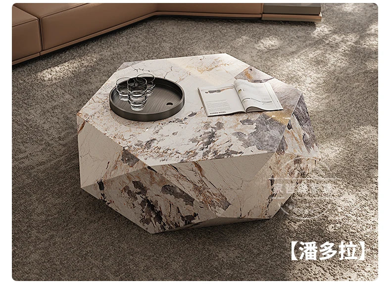 Coffee table small apartment rock slab designer atmospheric Italian living room high-end creative coffee table
