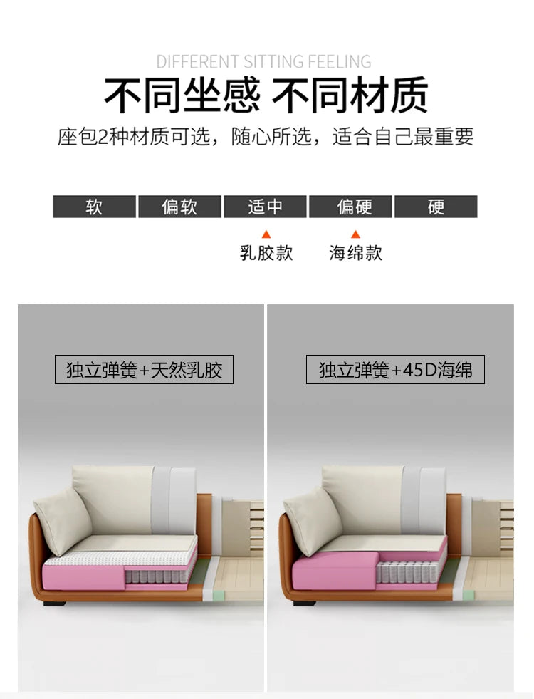 Designer Simple Soft Couches Living Room Comfortable Wood Luxury Modern Sofa Puffs Nordic Home Couch Wohnzimmer Home Furniture