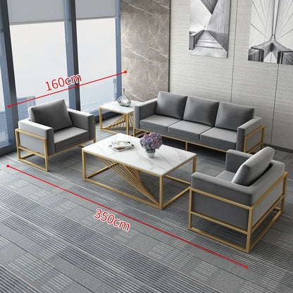 Lobby Sofa Chair Leisure Rest Area Meeting Reception Booth Sofa Table and Chair