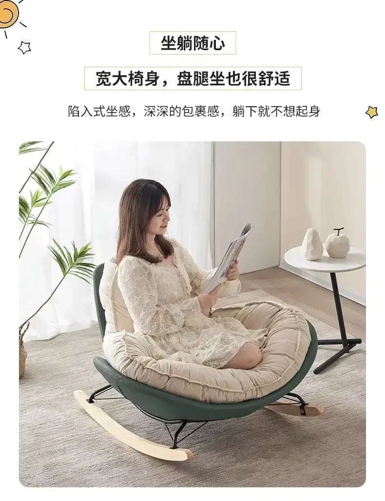 Lazy Couch Penguin Rocking Chair Indoor Leisure Rocking Chair Lounge Chair Rocking Daybed Adult Lounge Snail Balcony Home Egg