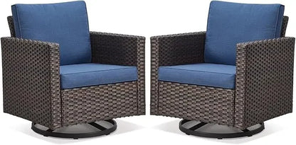 Rattan Wicker 3-Piece Outdoor Patio Set with Sofa, Coffee Table, and Cushions for Garden, Balcony, or Poolside