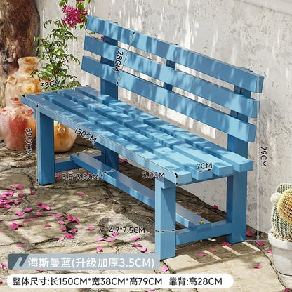 Chaises de jardin d'extérieur en bois antiseptique, banc de cour, villa, chaises de loisirs avec dossier, mobilier d'extérieur, balcon de maison, chaises longues Y