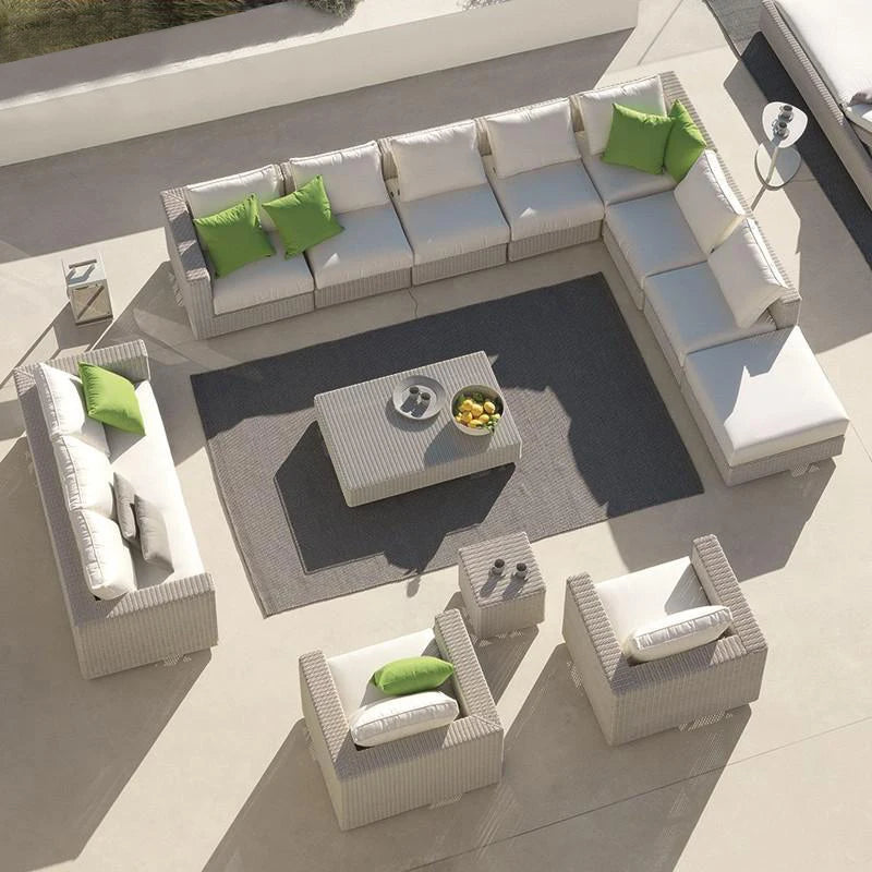 Courtyard sofa, villa, garden terrace, sun protection, waterproof, outdoor leisure rattan weaving corner