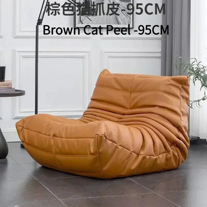 Caterpillar Lazy Sofa Velvet Small House Living Room Bedroom Store Balcony Sponge Sofa Lounge Chair Sofas for Living Room