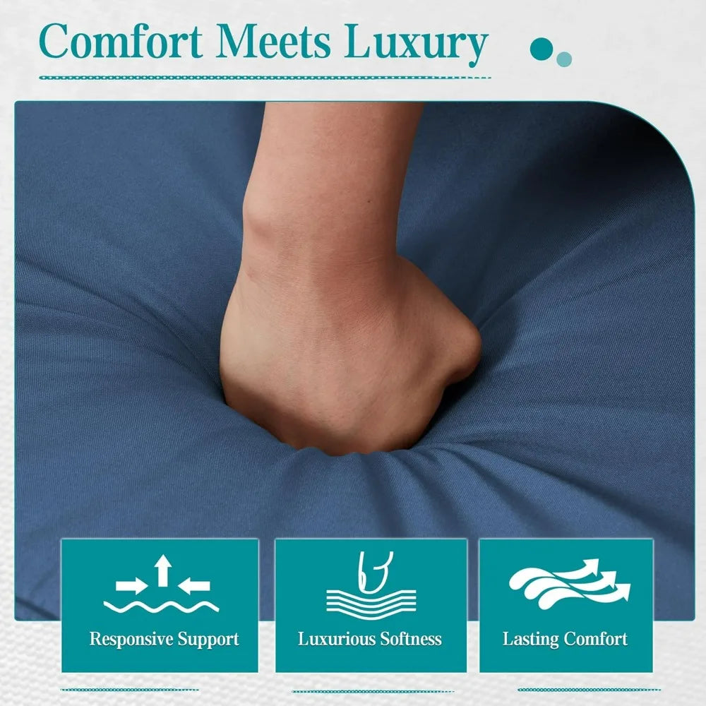 6 Pieces Funriture Sets,Metal Patio Furniture Set, 5 Seats Modern Outdoor Conversation Set Sectional Sofa with Ottomans,3-Seat