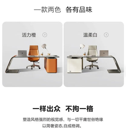 Italian minimalist rock slab office table study table Computer desk Room desks office desks and workstations studio desk