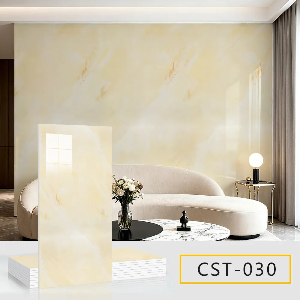 5pcs 30x60cm PVC Kitchen Backsplash Panel Marble Self-Adhesive Waterproof Oil Proof for Stove Cabinet Renovators