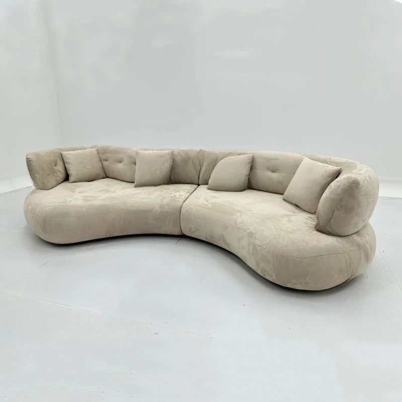 Sofa, special-shaped, minimalist, design, curved, combined 3D stretch, knitted fabric