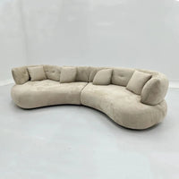 Sofa, special-shaped, minimalist, design, curved, combined 3D stretch, knitted fabric