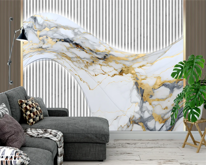 beibehang papel de parede Customized Nordic retro plant leaves, modern minimalist geometry, TV background wallpaper