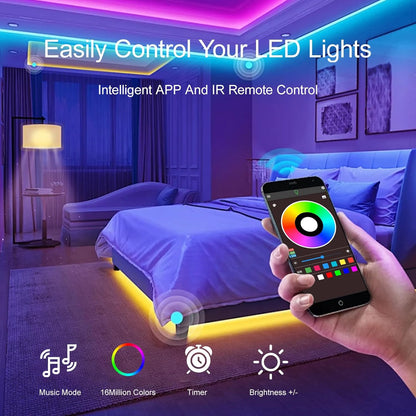 RGB LED Strip Lights Music Sync APP Control USB