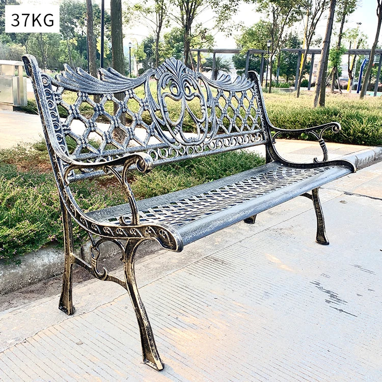 Hot Sales Cast Iron Outdoor Park Street Bench Seat Durable Metal Garden Bench