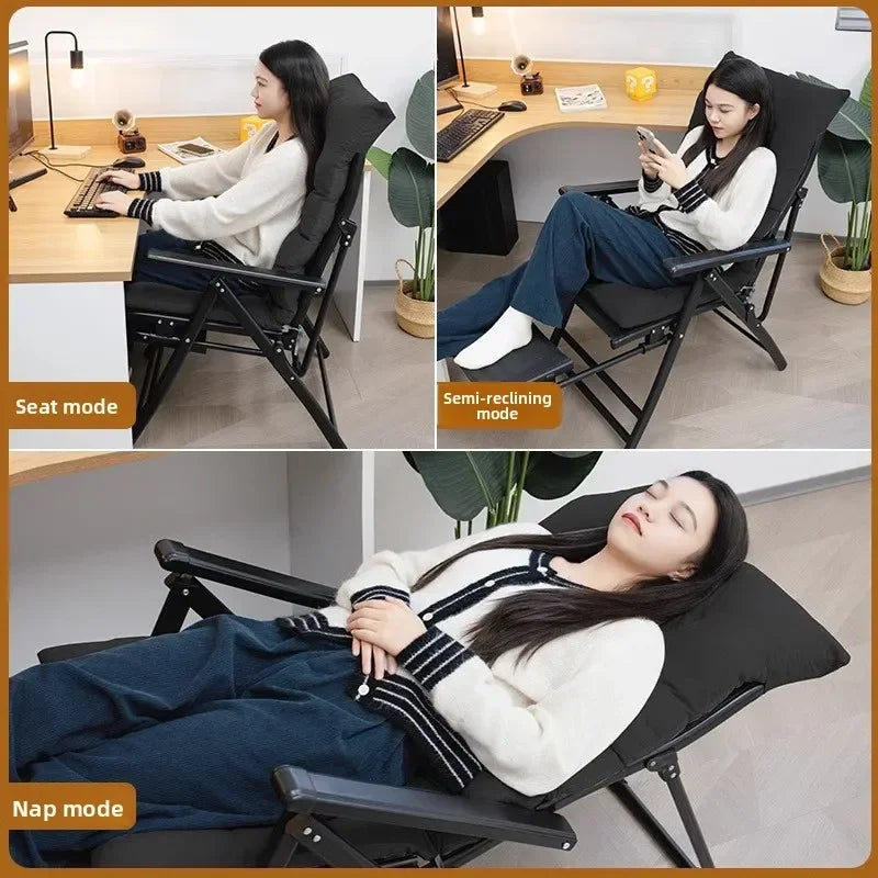 recliner lunch break folding office chair nap can lie down dual-purpose backrest computer chair couch