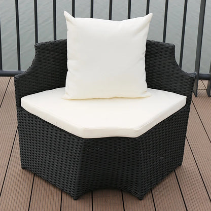 Outdoor leisure courtyard rattan chair five-piece combination outdoor villa open-air balcony creative storage home back chair