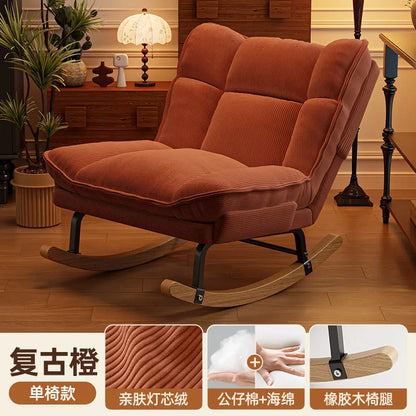 Rocking chair Reclining chair Adults can sleep and lie down Lunch break  New balcony Home leisure Lazy sofa