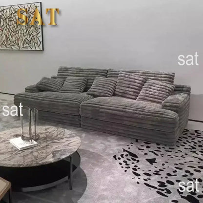 #e forDesign Filler Living Room Sofas European Beige Luxury Floor Compressed Sofas Puffs Recliner Modern Divani Soggiorno Furnit