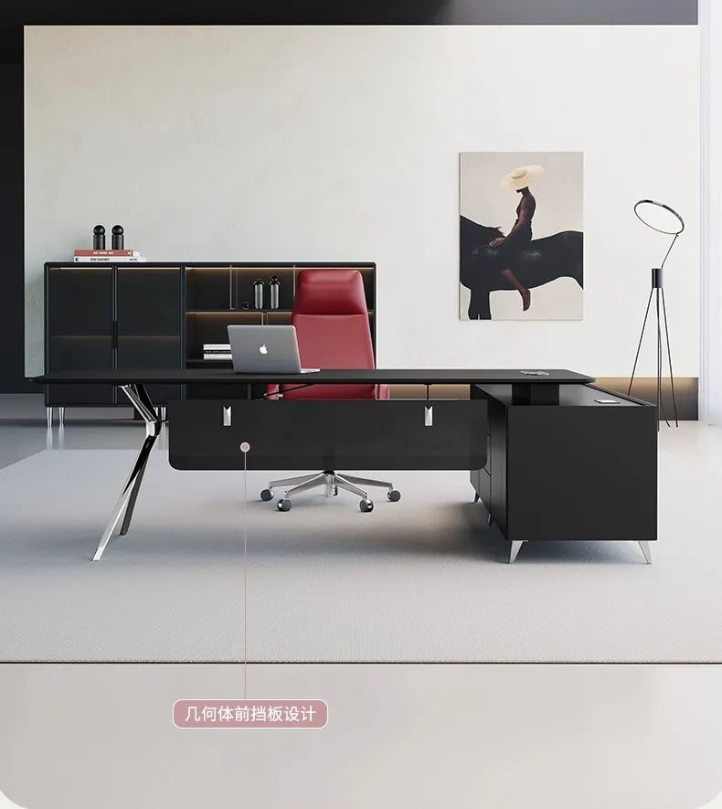 Simple and light luxury office desk and chair combination President's table Manager table Large desk office