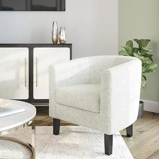 Leather-Clad Club Chairs with Padded Seats for Living Rooms, Bedrooms, and Waiting Areas in Black