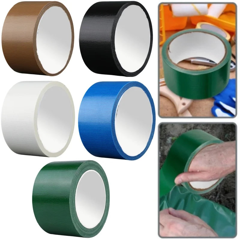 Waterproof Tent Repair Tape Outdoor Universal Awning Patch Tape for Camping Heavy Duty PVC Tarpaulin Repair Tape 5x10M Survival