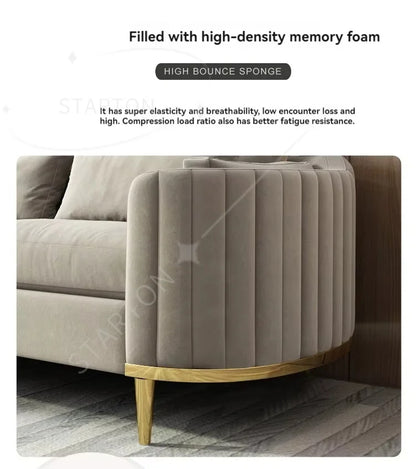 Modern 3-Seater  Sofa Set Simple & Stylish Removable & Washable Velvet Cushions for Small Living Spaces for Apartments