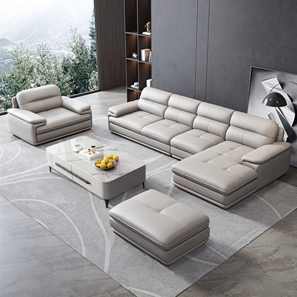 Italian leather, simple size apartment, sofa combination