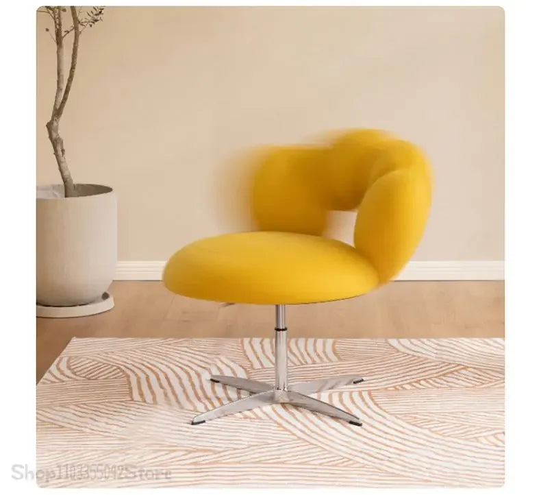 Design creative leisure chair Modern study leisure sofa chair Bedroom lift rotating dressing and makeup chair