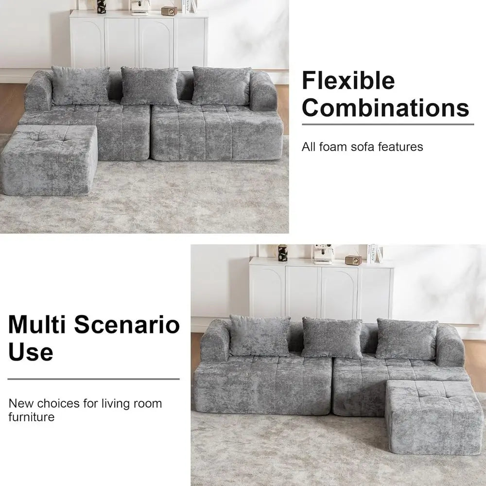 Modern Memory Foam Couch Modular Compressed Lazy Floor Vacuum Sofa Set Furniture Living Room Sofa