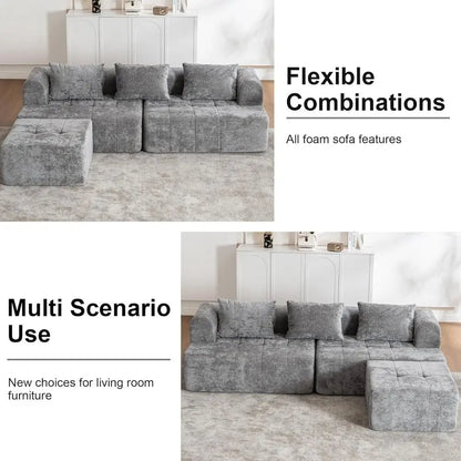 Modern Memory Foam Couch Modular Compressed Lazy Floor Vacuum Sofa Set Furniture Living Room Sofa