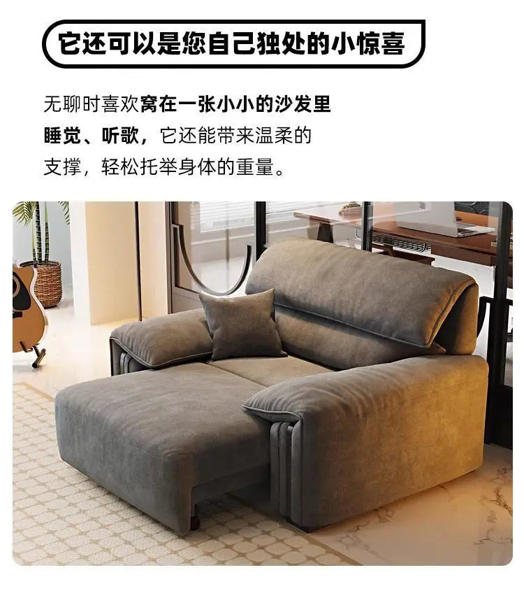 N67 Design Extendable Electric Recliner Sofa Living Room Lazy Lounges Electric Recliner Sofa Nordic Modern Divano Home Furniture