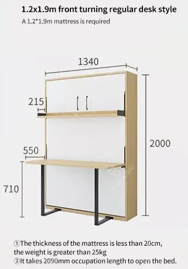 High Quality Modern Style Murphy Wall Bed Intimate Integrated Design Multi Function Vertical Rotating Murphy Bed for Apartment