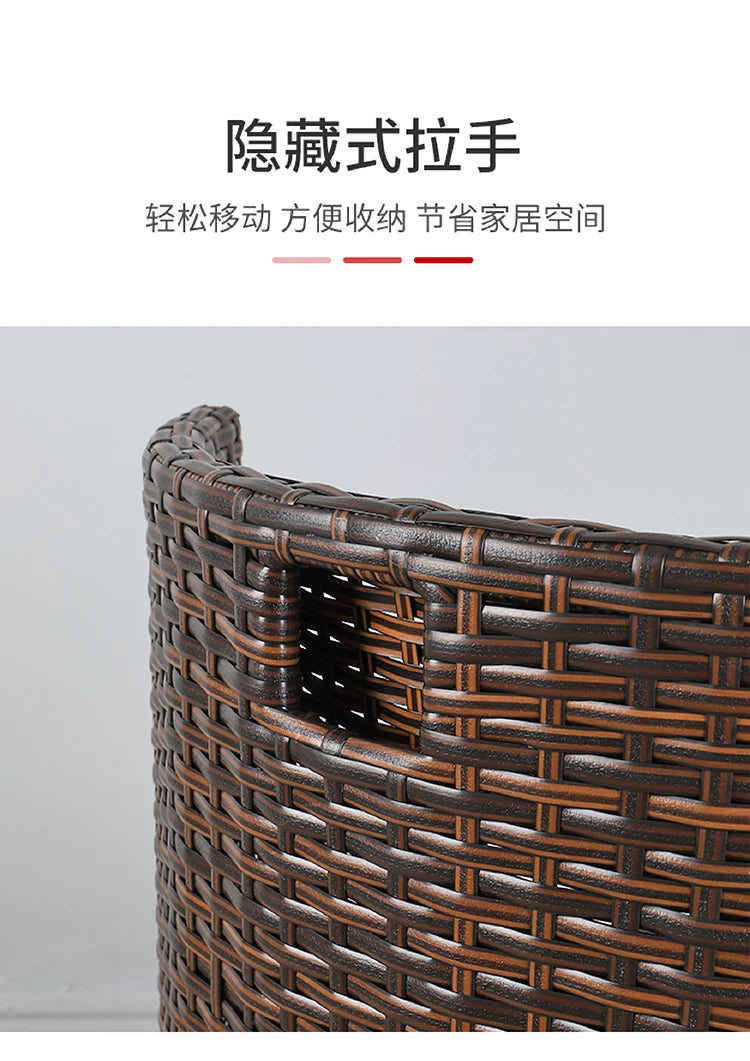 Balcony rattan chair three-piece outdoor courtyard combination small table and chair casual coffee table outdoor terrace rattan