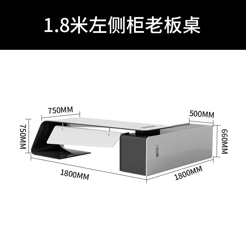Luxury Long Office Desk Modern Design Storage Multifunctional Office Desk Display Minimalist Mesas Escritorio Trendy Furniture
