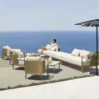Outdoor furniture courtyard open-air garden outdoor waterproof and sun-proof balcony villa hotel simple leisure sofa combination