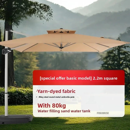 Outdoor Patio Umbrellas Roman Open-air Balcony Villa Garden Large Parasol Commercial Outdoor Stall Sunshade Umbrella with Base A
