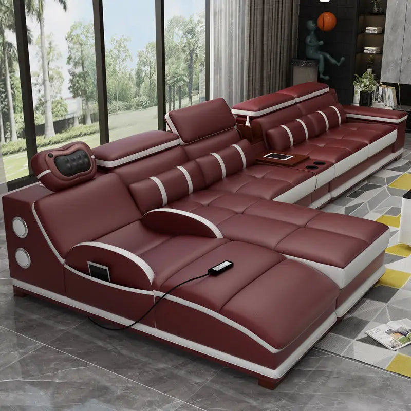 Hot Sale Modern Storage Luxury Micro Fabric Leather Reclining Leather Folding Multi Purposes Living Room Sofa