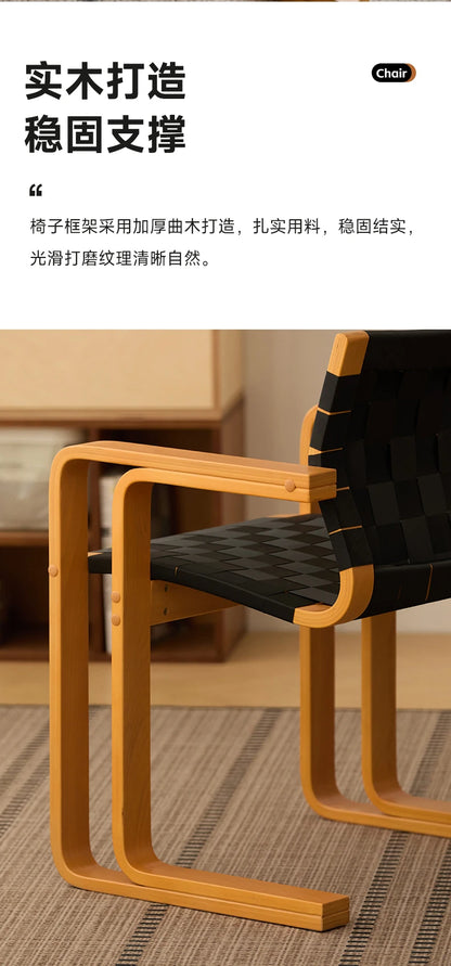 Pre-loved Solid Wood Armchair Dining Chair Home Fashion Comfort Retro Back Chair Esthetisch En Duurzaam Dining Room Furniture