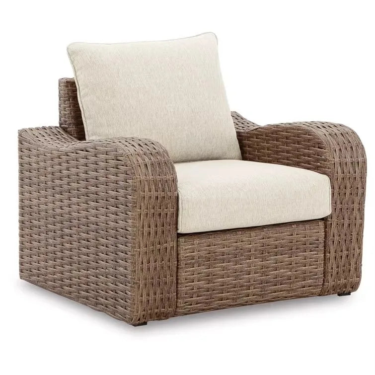 Nordic outdoor villa courtyard leisure sofa simple design milk tea shop cafe outdoor rattan combination furniture
