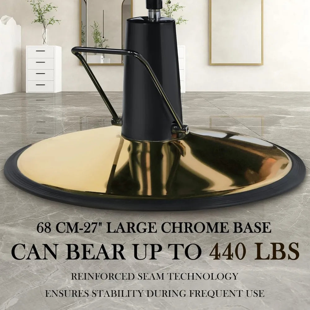 Vintage Barber Chair, Recline Hair Salon Hairdresser Chair with Removable Headrest, 360 Swivel Shampoo Beauty Salon Spa Styling