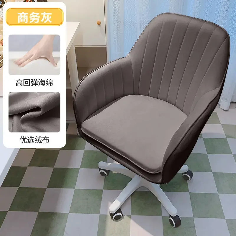 Cute Rotating Lift Chair for Girls, Computer Chairs, Makeup Stool, Desk Backrest Chair, Writing Swivel Chairs, Bedroom Furniture