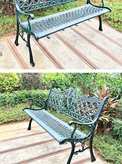 Hot Sales Cast Iron Outdoor Park Street Bench Seat Durable Metal Garden Bench