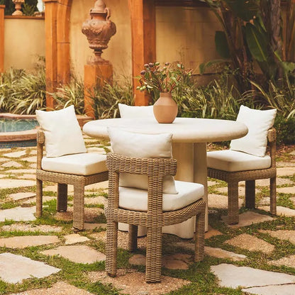 Outdoor courtyard garden, leisure rattan sofa, rattan chair combination, outdoor balcony, waterproof and sunscreen furniture