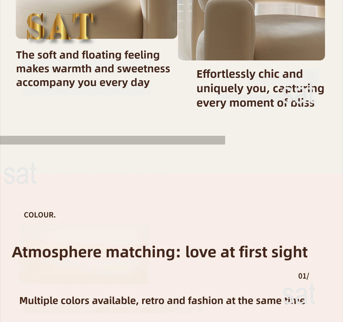 Cream Single Sofa Chair Balcony Light Luxury Chair Tea Table Combination Beauty Salon Rest Area Reception Negotiation Chair