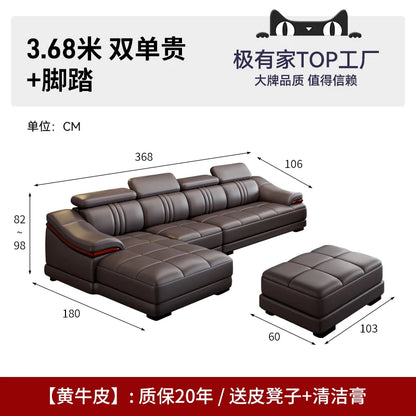 Nordic Genuine Leather Sofas Luxury Armchairs Cinema Comfortable Sofas Living Room Design Fauteuils Salon Home Furniture
