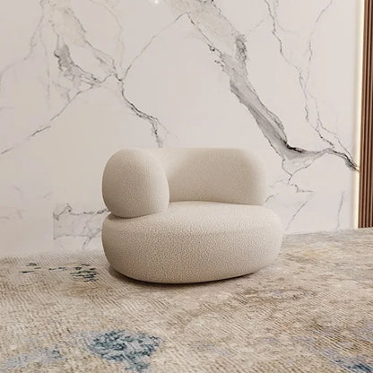 Nordic Simple Fabric Curved Living Room Sofas for Home Furniture Modern Luxury Lambswool Sofa Clothing Store Creative Sofa w