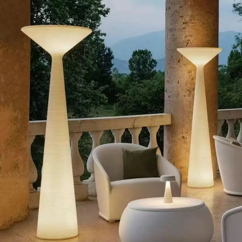 Outdoor large rolling sculpture floor lamp creative art decorative lighting
